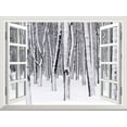 thumbnail image 2 of wall26 - Modern White Window Looking Out Into a Snowed in Forest - Wall Mural, Removable Sticker, Home Decor - 24x32 inches, 2 of 8