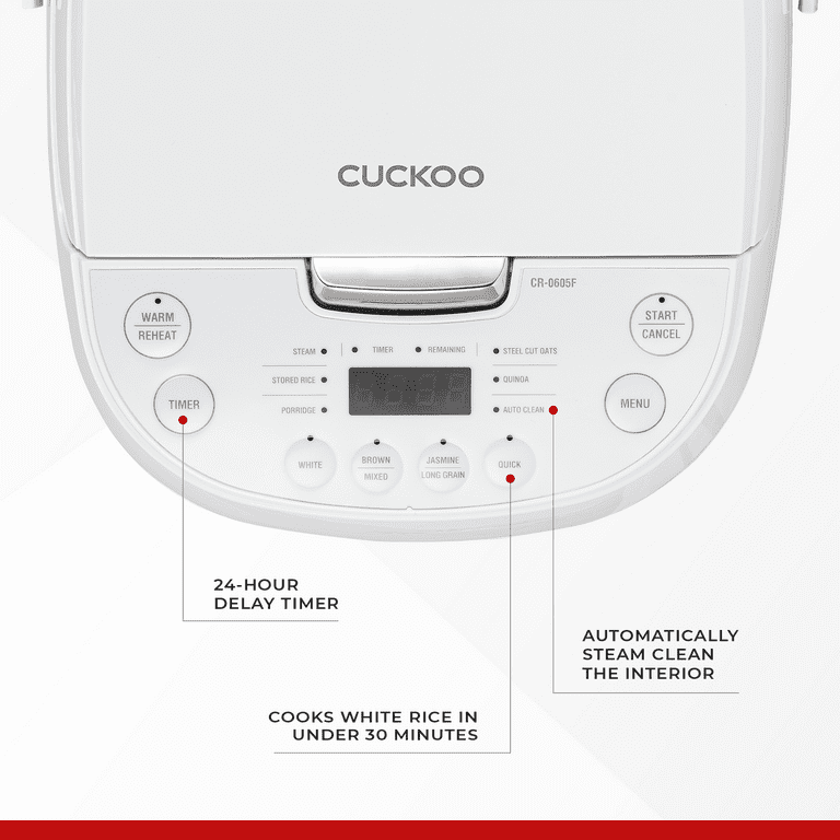CUCKOO 6-Cup Micom Rice Cooker with Nonstick Inner Pot