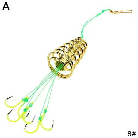 

COCEQUC hanging Bottom Explosion Hook winding Spring Boxed Fish Hook Fluorescent Isen Barbed S7H4