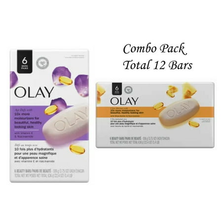 Olay Age Defying & Ultra Moisture Bar Soap with Vitamin E and Vitamin B3 Complex Beauty Bars (Combo Pack)
