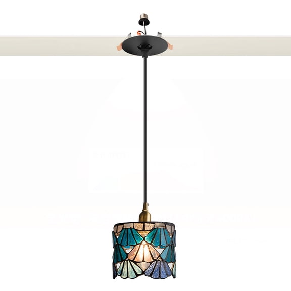 Kiven Can Lights Retrofit Recessed Lighting with E26 Power Outlet Adapter, 4/5 Inch Replacement Conversion Kit,1-Light Farmhouse Pendant Lighting for Living Room Kitchen Island,TB3237-F