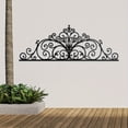 thumbnail image 4 of HELLOYOUNG 39-Inch Light Luxury Model  Metal Scroll Wall Pediments Elegant Laser-Cut Floral Sculpture for Bedroom Wedding Decor Artistic Decorative Elegant Metal Scroll Wall Sculpture, 4 of 6