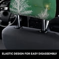 thumbnail image 4 of Kdxio Christmas Green Pattern Print 2 Piece Car Head Rest Covers Set Auto Front/Rear Seats Headrest Cover Universal Fit Most Cars,Sedan, SUV, 4 of 9