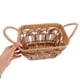 thumbnail image 3 of GOOHOCHY Cestas de mimbre para pan, cesta de picnic con asas, cesta tejida a mano para guardar frutas y verduras, cestas para niñas de las flores para bodas, color marrón, 3 of 8