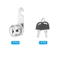 thumbnail image 3 of Uxcell Cabinet Drawer Lock, 5/8"(16mm) Security Lock Cylinder Cam with Keys Alike, Silver 2 Pcs, 3 of 8