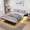 Black + MDF+Metal+1, variant on DIANJIE Heavy Duty Metal Bed Frame LED Light No Noise Quick Assembly Black