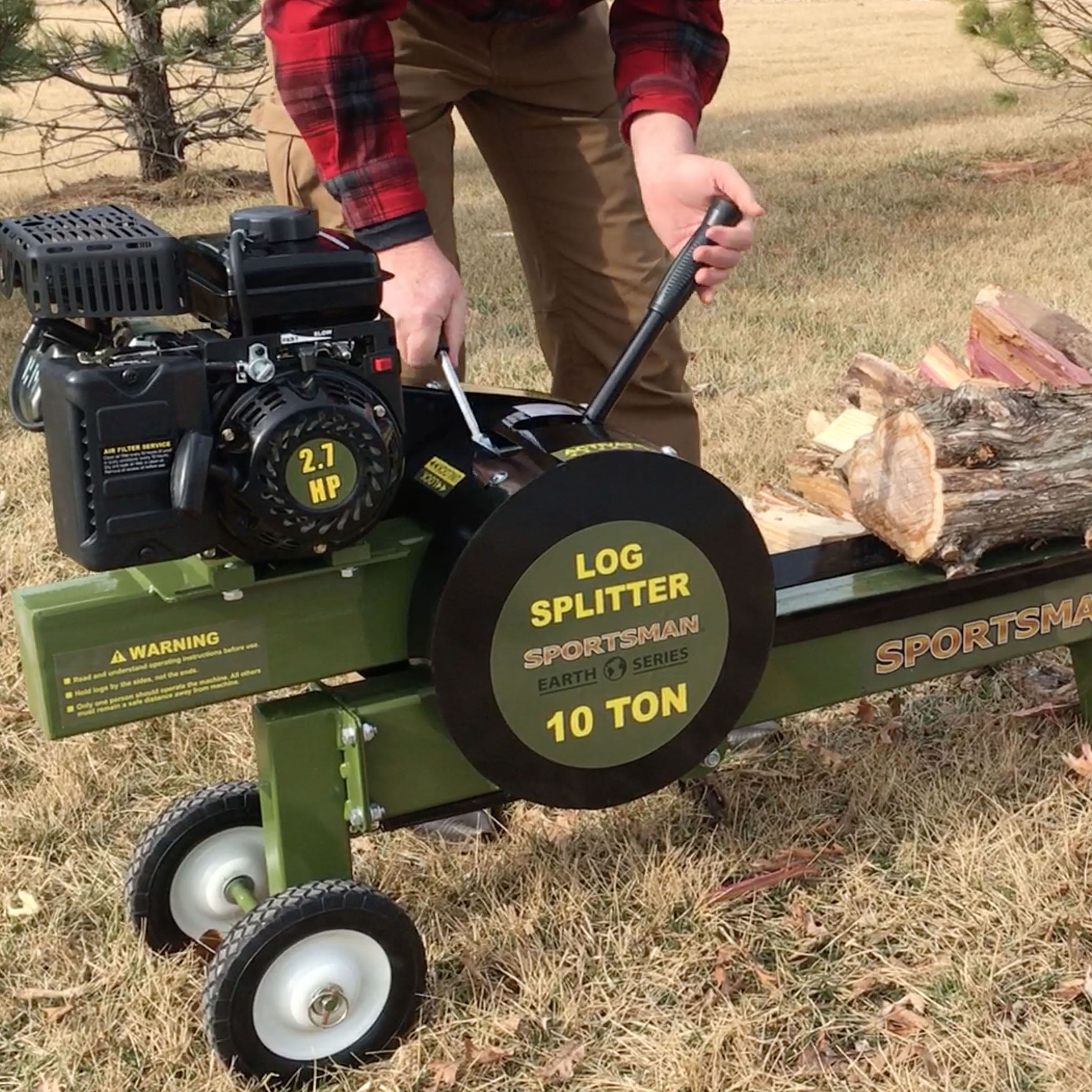 Sportsman Earth Series 10 Ton Gas Powered Kinetic Log Splitter