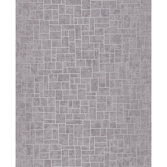 Decorline Etude Purple Geometric Wallpaper, 20.5-in by 33-ft, 56.4 sq. ft