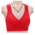 thumbnail image 2 of DQRPSEETB Plus Size Bandeau Bras New Front Buckle Bra without Steel Ring Simple Soft Cotton Vest Large Size Bra Underwear for Women Red, 2 of 9