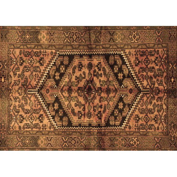 Ahgly Company Indoor Rectangle Persian Brown Traditional Area Rugs, 8' x 12'