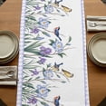 thumbnail image 5 of Table Runners 72 Inches Long Dress Scarves, Spring Flowers Farmhouse Kitchen/Dining Table Runner, Coffee Tablerunners, Vintage Blue Floral Leaves Birds Rustic Plants 14x72 Inch, 5 of 9