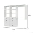 thumbnail image 3 of VivaVista Modern Walk in Closet System with Drawers and Shelves, Built in Closet Organizer Systems for Bedroom, Modular Closet Shelving with Storage Drawers, White Closet Systems for Walk in Closets, 3 of 7