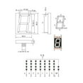 thumbnail image 6 of Uxcell 10Pin 2.6"x3.4"x0.5" Common Anode 7.2V LED Display Digital Tube Red 1 Pack, 6 of 6