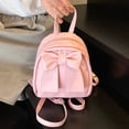 thumbnail image 4 of UJNDER School Backpack Stylish Bowknot Zip Closure Casual Lightweight Nylon Purse for Daily Travel Work College Bookbag for Women Pink,One Size, 4 of 5