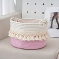 thumbnail image 6 of Osdhezcn Decorative Cotton Rope Storage Basket With Fashionable Tassels for Home Office, 6 of 19