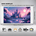 thumbnail image 6 of LUUFILx Enchanted Castle Backdrop Birthday Party Fairytale Banner Magical Evening Decorations Landscape Background Kids Event Celebration Photography Prop, 6 of 9