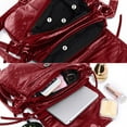 thumbnail image 3 of Anckoeil Zipper Crossbody Bag with Wide Shoulder Strap Phone Wallet Shoulder Purse Multiple Zipper Pockets., 3 of 6