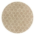 thumbnail image 3 of Unique Loom Trellis Shag Collection Area Rug - Ruby (10' Round Light Brown/Ivory), 3 of 10