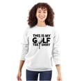 thumbnail image 3 of Golf Lover Funny Golfing Dad Joke Unisex Plus Fleece Graphic Sweatshirt Brisco Brands 3X, 3 of 5