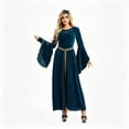 thumbnail image 4 of Velvet Witch Long Dress, Queen Costume Women, Queen Dress, Women Renaissance Dress Medieval Costume for Women Long Dress Plus Size Velvet Queen Dresses Halloween Costume, Blue L, 4 of 8