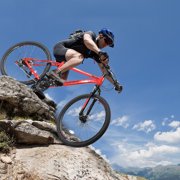 UBesGoo 27.5in Mountain Bike 21 Speed for Adult with Disc Brakes & Suspension, Red, Black