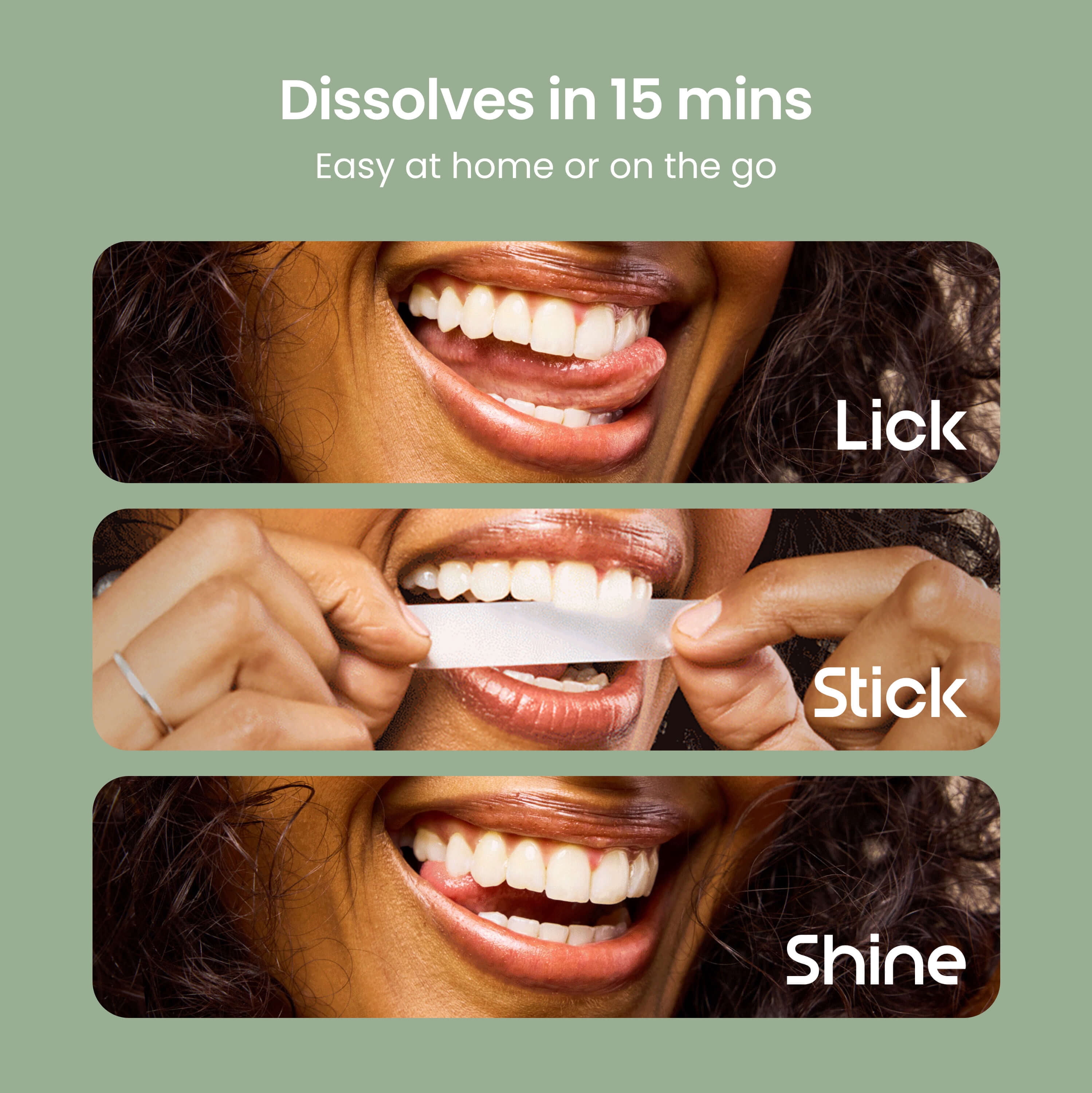 quip Ritual Dissolvable Whitening Strips Peroxide-Free PAP For Sensitive Teeth 20 Count