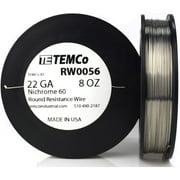 TEMCo Nichrome 60 Series Wire 22 Gauge 8 oz (278 ft) Resistance AWG ga