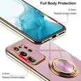 thumbnail image 3 of for Samsung Galaxy S20 Ultra 5G Case, Built-in 360° Rotation Ring Holder Magnetic Stand, Luxury Shiny Plating Edge Shockproof Electroplated Protective Cover (Purple/Golden), 3 of 12