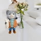 thumbnail image 2 of Accesorios creativos para esculturas de animales en miniatura de resina para oficina gato, 2 of 8