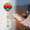 thumbnail image 4 of Non-Ticking Silent Wall Clocks Battery Operated Personalized Decor Clock for Bathroom,Office-Red And Teal Pattern Background（10inch）, 4 of 4