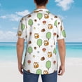 thumbnail image 4 of Sikiie Tree Squirrel Print Men's Hawaiian Shirt, Summer Beach Button Pocket Short Sleeve T-Shirt,Large, 4 of 7