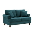 thumbnail image 3 of BSHTI 61 inch modern Upholstered Sofas Love Seater with Nails and Armrests(Green), 3 of 6