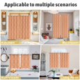 thumbnail image 6 of Orange Plaid Kitchen Curtains Short 45 Inch Length, Modern Farmhouse Simple Abstract Stripes Grommet Top Bedroom Living Room Curtains, Light Filtering Cafe Curtain Drapes 2 Panels Set 84''x45'', 6 of 9