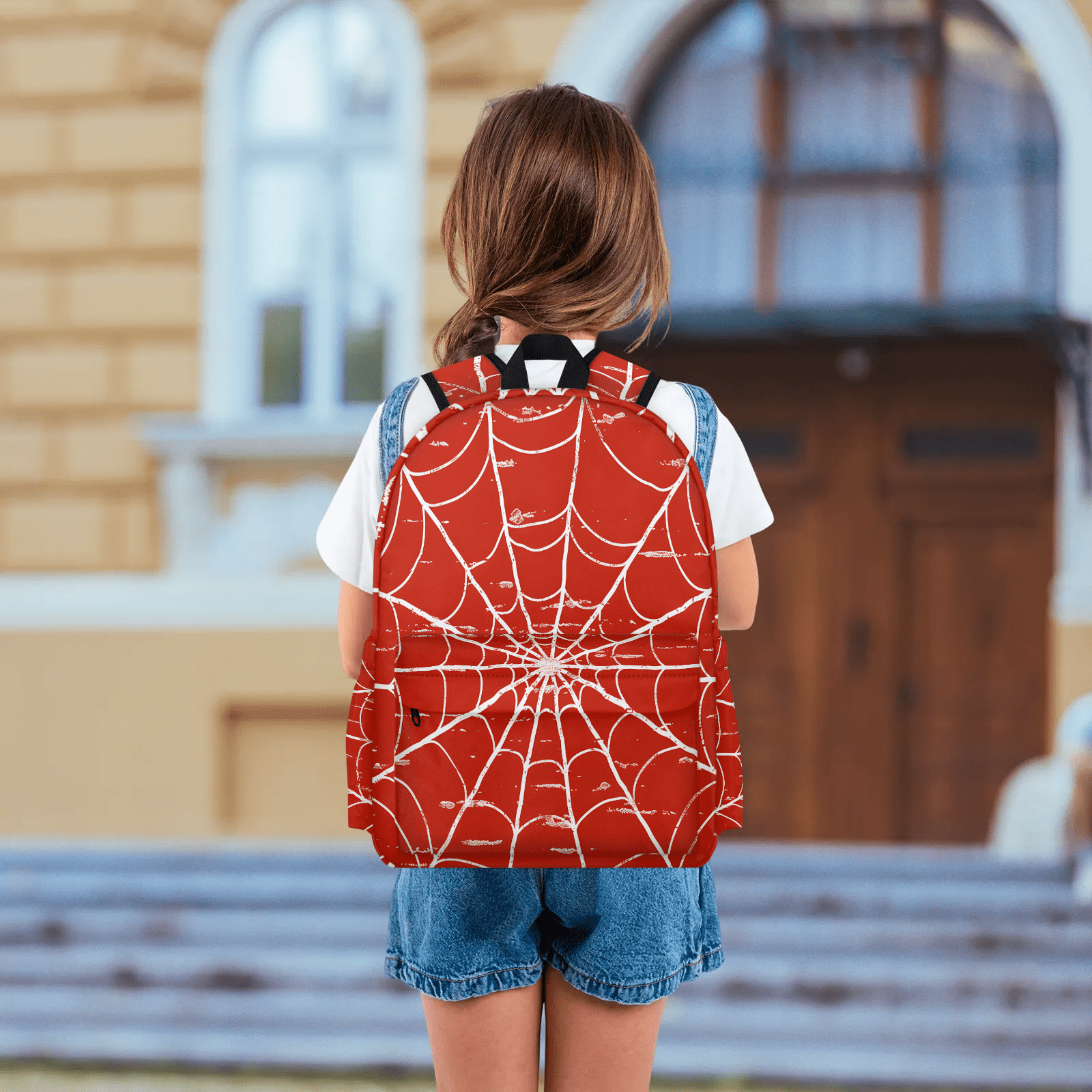Herdesigns Red Spiders Web Backpack for Men Women, Lightweight Laptop Backpack 16.3 Inch Funny Theme Casual Daypack for Travel Work Commuter