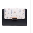 thumbnail image 2 of Small Wallets for Women, Leather Walle, New Large Capacit Foldable Floral Purse with Zipper for Storing Banknotes, Coins and Various Credit Cards, Black, 2 of 7