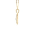 thumbnail image 2 of ANGARA Natural 0.16 Ct. Diamond Fashion Pendant Necklace in 14K Yellow Gold for Women with 18 Inch Chain, 2 of 7