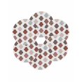 thumbnail image 7 of 15 Inch Round Placemats Set of 6, Moroccan Geometric Non Slip Heat Insulation PP Table Mats, Vintage Boho Rhombic Pattern Red Gray Washable Place Mats for Kitchen Dining Party Table Decor, 7 of 7