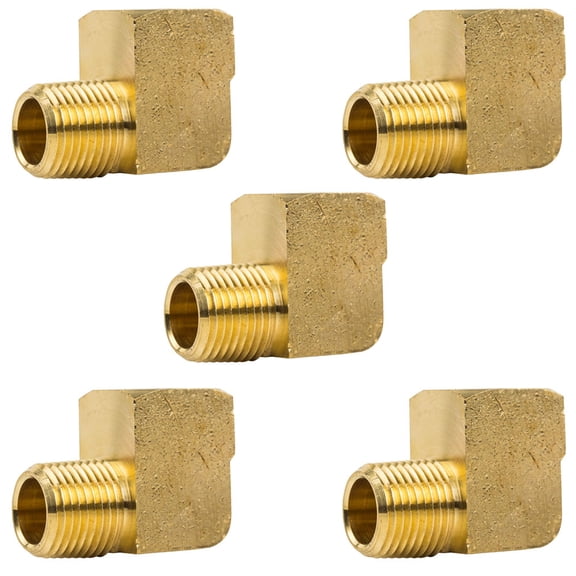 Street Elbow 90 Degree 1/2" Male NPT x 1/2" Female NPT Pipe Connector 5-Pack