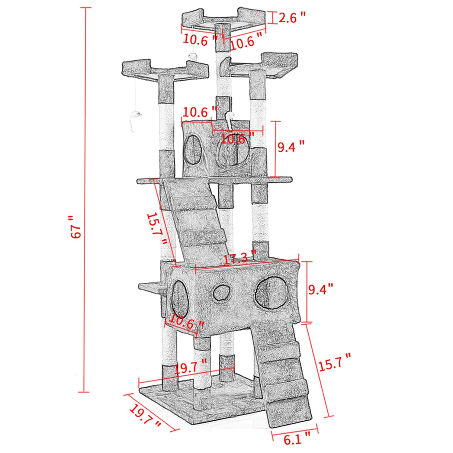 Pefilos Cat Tree Tower for Indoor Cats - Cat Condo for Multiple Cats Cat Tree for Large Cat Tiger Tough Cat Tree Tower Interactive Playground, Gray Pefilos Cat Tree Tower for Indoor Cats - Cat Condo for Multiple Cats Cat Tree for Large Cat Tiger Tough Cat Tree Tower Interactive Playground, Gray