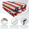 thumbnail image 4 of Twin XL Quilt Set 68''x98'', 4th of July Lightweight Bedspread Coverlet with 2 Pillow Shams, Independence Day Patriotic Red Striped Blue Star Breathable All Season Quilt Bedding for Dorm/Guest Room, 4 of 9