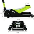 thumbnail image 2 of 4T Low Profile Hydraulic Floor Jack - Heavy Duty Steel, Dual Pump, 2.5"-20" Lift, 2 of 9