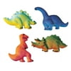 Edible Dinosaur Assortment Sugar Decorations 12 Count Toppers Cupcakes Brownies Cookies Cake Pops