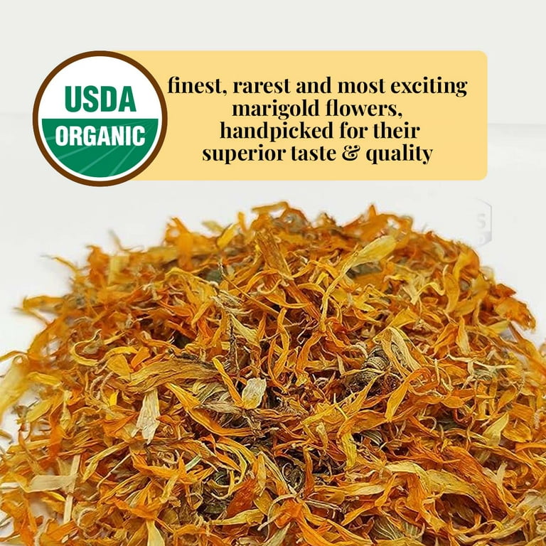 Calendula Flowers - 1 oz (28g) - Dried Whole Loose Flower, Wild Crafted