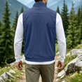 thumbnail image 6 of Maqroz Mens Vests Outerwear Lightweight Sleeveless Jackets Stand Collar Full Zip Windbreaker Casual Golf Waistcoat for Spring Travel and Outdoor Activities, 6 of 8