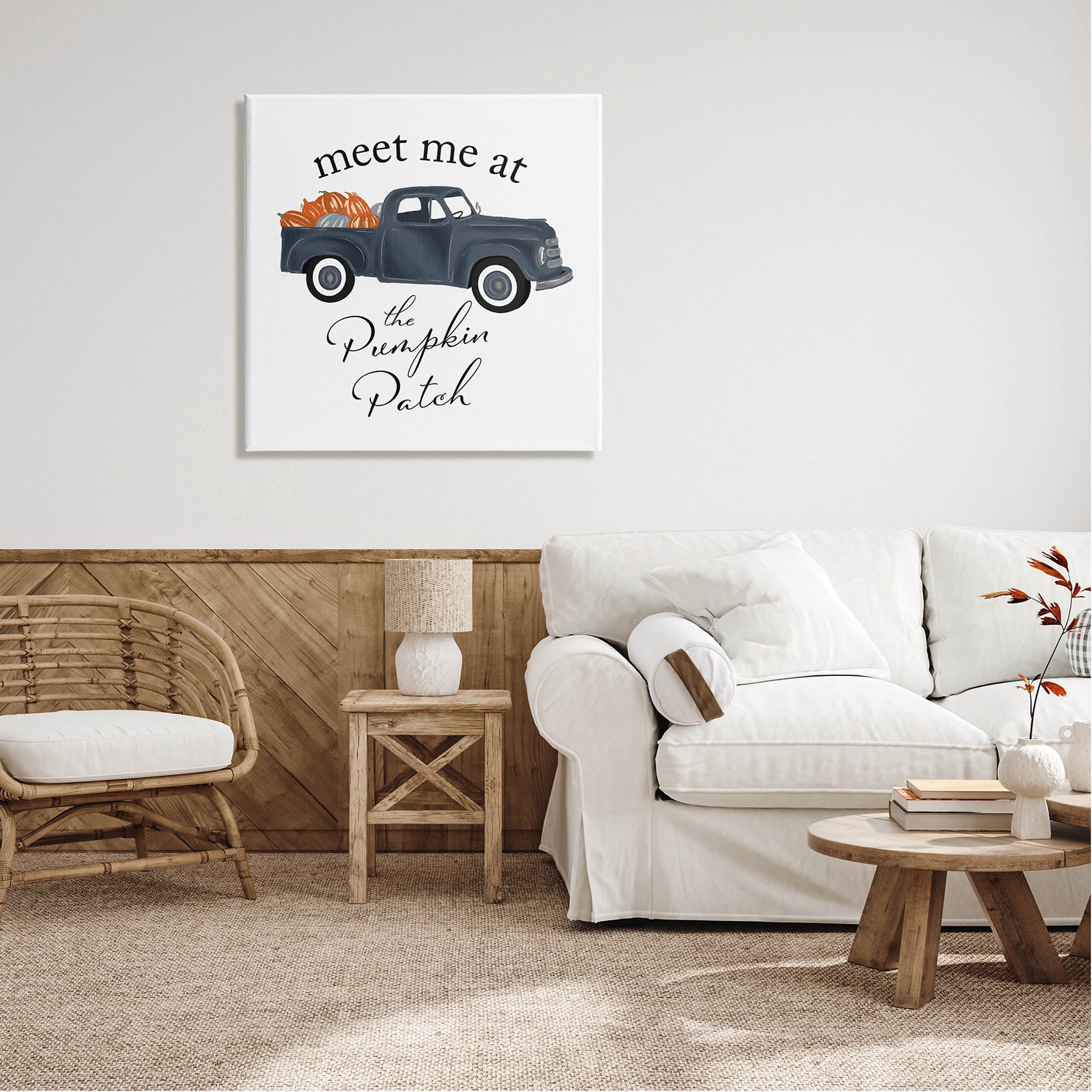 Stupell Industries Meet Me At Pumpkin Patch Truck Graphic Art Gallery Wrapped Canvas Print Wall Art, Design by The Saturday Evening Post