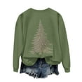 thumbnail image 7 of Christmas Sweatshirts for Women Oversized Fashion Vintage Xmas Holiday Tops Casual Christmas Sweater Long Sleeve Outfits Crewneck Fleece Sweatshirt Pullover Top, 7 of 7