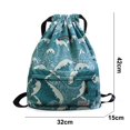thumbnail image 2 of style 4 Mochila con cordón, bolso escolar ligero a la moda, deportes, Fitness, viajes, deportes al aire libre, paquete de bolsillo, 2 of 5