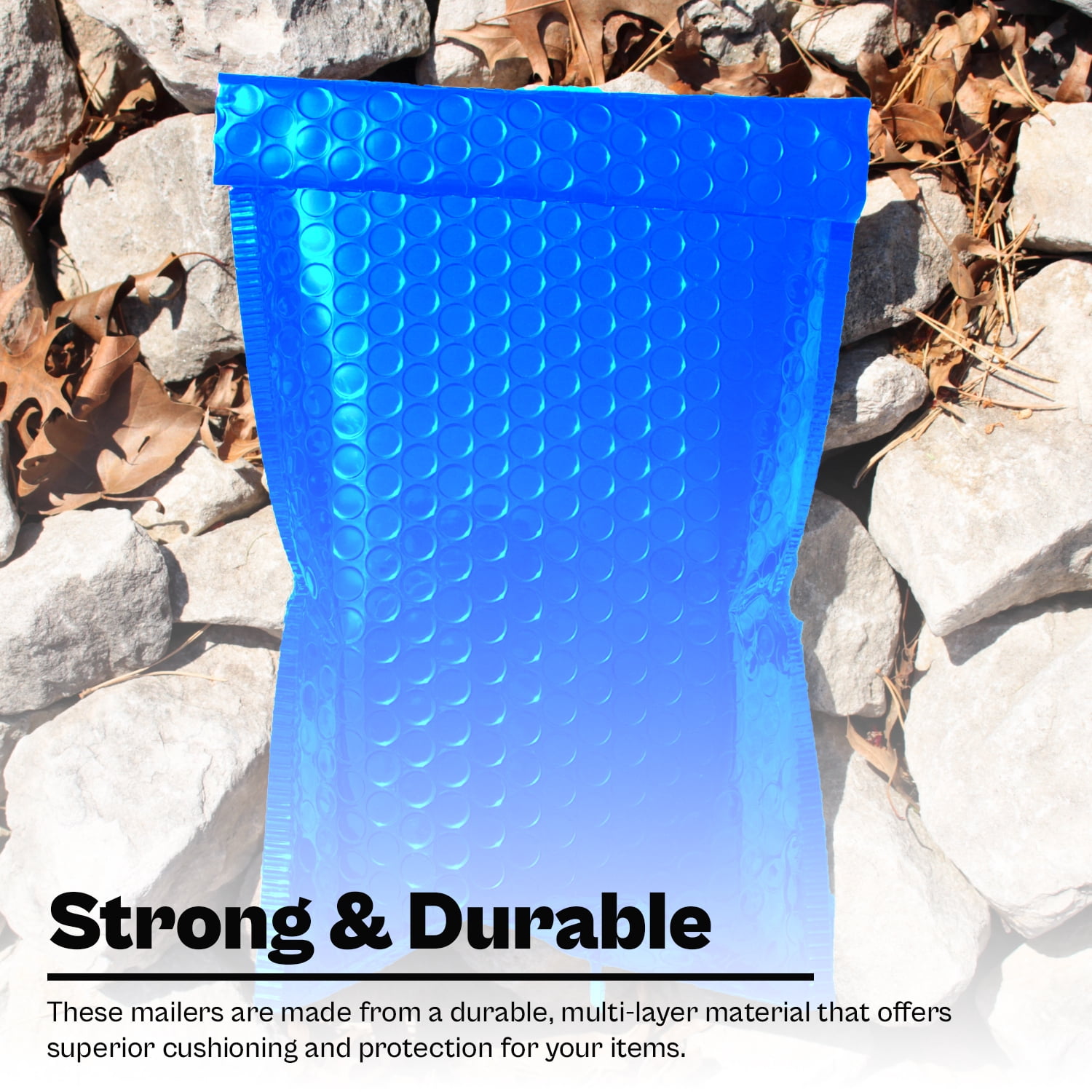 MMBM Blue Poly Bubble Mailers 500 PCS Shipping Mailing Padded Envelopes Self-Seal Bags 7" x 6.75"