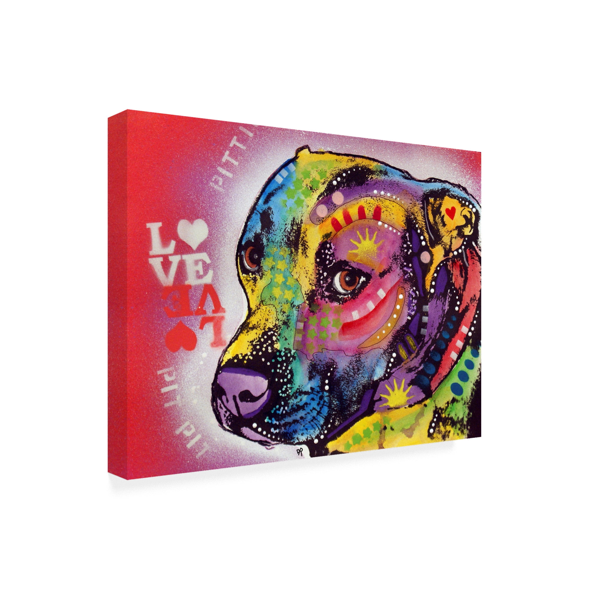 Trademark Fine Art 'Gratitude Pit Bull Pittie Love ' Canvas Art by Dean Russo