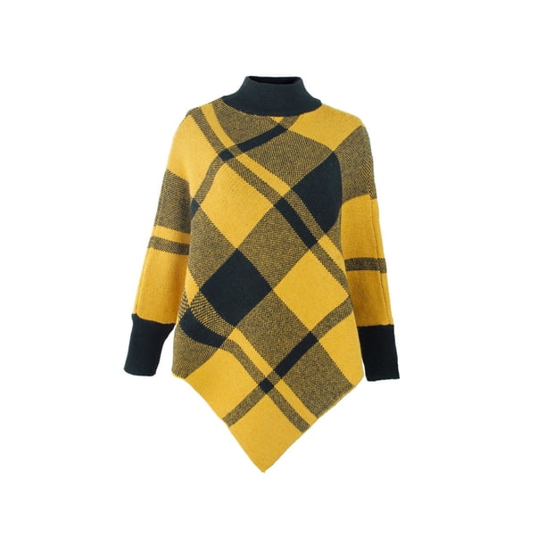 Sonducket Capa de mujer de fibra acrílica portátil de moda invierno otoño reemplazo cálido mantener a prueba de viento niñas capa abrigo ropa Abrigos y chamarras Amarillo Sonducket AP013390-01
